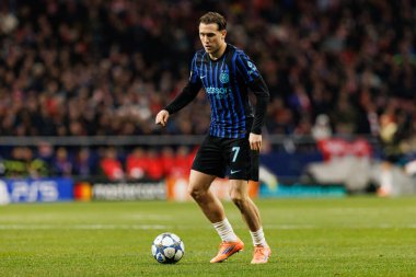 Piotr Zielinski seen during Champions League league phase game between Atletico de Madrid and Internazionale Milano  (Maciej Rogowski/Ball Raw Images)