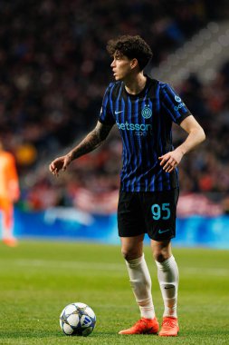 Alessandro Bastoni Atletico de Madrid ile Internazionale Milano (Maciej Rogowski / Ball Raw Images) arasındaki Şampiyonlar Ligi faz maçında görüldü.)