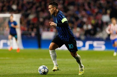 Lautaro Martinez seen during Champions League league phase game between Atletico de Madrid and Internazionale Milano  (Maciej Rogowski/Ball Raw Images)