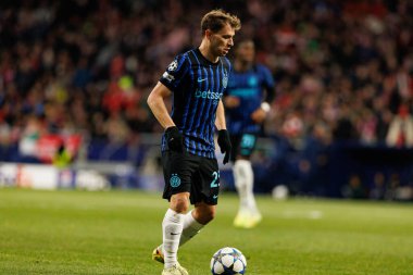 Atletico de Madrid ile Internazionale Milano (Maciej Rogowski / Ball Raw Images) arasındaki Şampiyonlar Ligi faz maçında Nicolo Barella görüldü.)