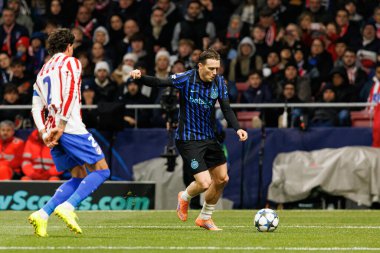 Atletico de Madrid ile Internazionale Milano (Maciej Rogowski / Ball Raw Images) arasındaki Şampiyonlar Ligi faz maçında Piotr Zielinski görüldü)