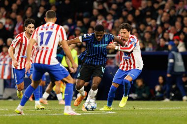 Ange-Yoan Bonny ve Jose Maria Gimenez Atletico de Madrid ile Internazionale Milano (Maciej Rogowski / Ball Raw Images) arasındaki Şampiyonlar Ligi faz maçında görüldüler.)