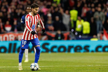 Alejandro Baena, Atletico de Madrid ile Internazionale Milano (Maciej Rogowski / Ball Raw Images) arasındaki Şampiyonlar Ligi faz maçında görüldü.)