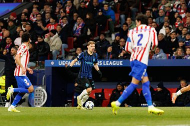 Nicolo Barella seen during Champions League league phase game between Atletico de Madrid and Internazionale Milano  (Maciej Rogowski/Ball Raw Images)