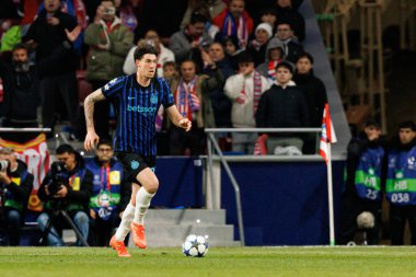 Alessandro Bastoni Atletico de Madrid ile Internazionale Milano (Maciej Rogowski / Ball Raw Images) arasındaki Şampiyonlar Ligi faz maçında görüldü.)