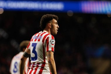 Matteo Ruggeri, Atletico de Madrid ile Internazionale Milano (Maciej Rogowski / Ball Raw Images) arasındaki Şampiyonlar Ligi faz maçında görüldü.)