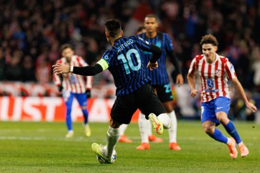 Lautaro Martinez Atletico de Madrid ile Internazionale Milano (Maciej Rogowski / Ball Raw Images) arasındaki Şampiyonlar Ligi faz maçında görüldü.)