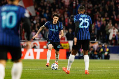 Alessandro Bastoni Atletico de Madrid ile Internazionale Milano (Maciej Rogowski / Ball Raw Images) arasındaki Şampiyonlar Ligi faz maçında görüldü.)