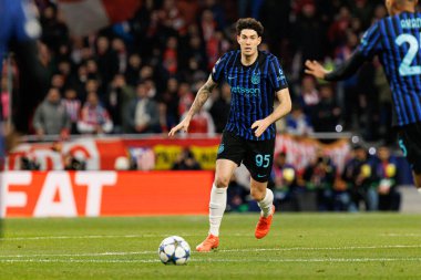 Alessandro Bastoni Atletico de Madrid ile Internazionale Milano (Maciej Rogowski / Ball Raw Images) arasındaki Şampiyonlar Ligi faz maçında görüldü.)