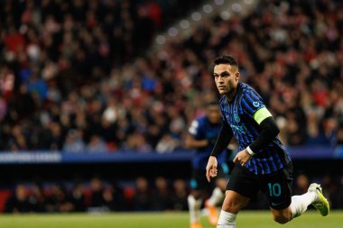 Lautaro Martinez Atletico de Madrid ile Internazionale Milano (Maciej Rogowski / Ball Raw Images) arasındaki Şampiyonlar Ligi faz maçında görüldü.)