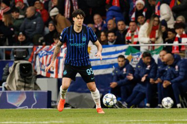 Alessandro Bastoni Atletico de Madrid ile Internazionale Milano (Maciej Rogowski / Ball Raw Images) arasındaki Şampiyonlar Ligi faz maçında görüldü.)