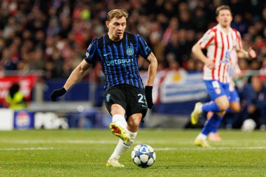 Atletico de Madrid ile Internazionale Milano (Maciej Rogowski / Ball Raw Images) arasındaki Şampiyonlar Ligi faz maçında Nicolo Barella görüldü.)