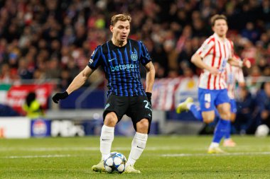Nicolo Barella seen during Champions League league phase game between Atletico de Madrid and Internazionale Milano  (Maciej Rogowski/Ball Raw Images)