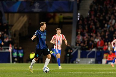 Atletico de Madrid ile Internazionale Milano (Maciej Rogowski / Ball Raw Images) arasındaki Şampiyonlar Ligi faz maçında Nicolo Barella görüldü.)