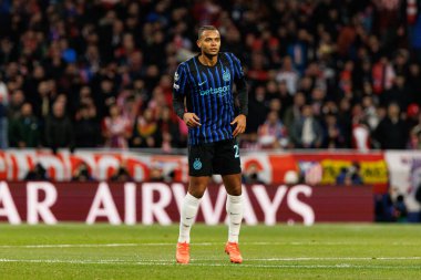 Manuel Akanji, Atletico de Madrid ile Internazionale Milano (Maciej Rogowski / Ball Raw Images) arasındaki Şampiyonlar Ligi faz maçında görüldü.)