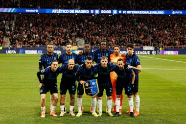 Şampiyonlar Ligi 'nde Atletico de Madrid ile Internazionale Milano (Maciej Rogowski / Ball Raw Images) arasında oynanan faz maçında Inter takımı görüldü.)