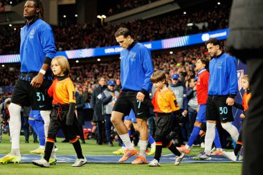 Atletico de Madrid ile Internazionale Milano (Maciej Rogowski / Ball Raw Images) arasındaki Şampiyonlar Ligi faz maçında Piotr Zielinski görüldü)