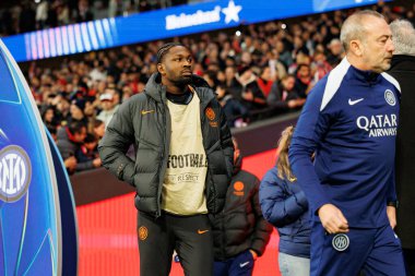Marcus Thuram, Atletico de Madrid ile Internazionale Milano (Maciej Rogowski / Ball Raw Images) arasındaki Şampiyonlar Ligi faz maçında görüldü.)