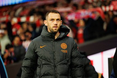 Atletico de Madrid ile Internazionale Milano (Maciej Rogowski / Ball Raw Images) arasındaki Şampiyonlar Ligi faz maçında Stefan de Vrij görüldü.)