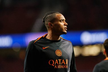 Manuel Akanji, Atletico de Madrid ile Internazionale Milano (Maciej Rogowski / Ball Raw Images) arasındaki Şampiyonlar Ligi faz maçında görüldü.)