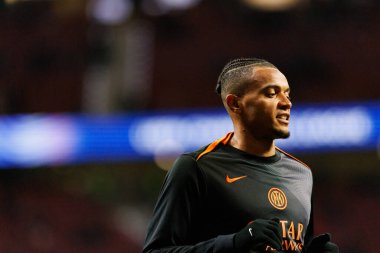 Manuel Akanji, Atletico de Madrid ile Internazionale Milano (Maciej Rogowski / Ball Raw Images) arasındaki Şampiyonlar Ligi faz maçında görüldü.)
