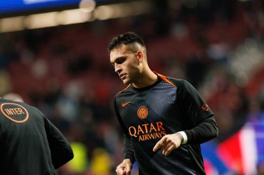 Lautaro Martinez Atletico de Madrid ile Internazionale Milano (Maciej Rogowski / Ball Raw Images) arasındaki Şampiyonlar Ligi faz maçında görüldü.)