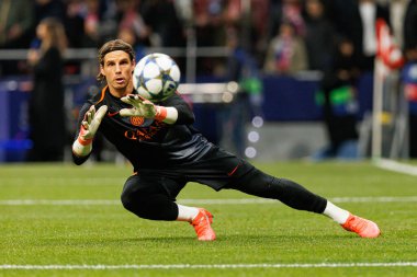 Yann Sommer, Atletico de Madrid ile Internazionale Milano (Maciej Rogowski / Ball Raw Images) arasındaki Şampiyonlar Ligi faz maçında görüldü.)