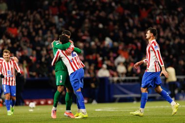 Juan Musso and  Jose Maria Gimenez seen during Champions League league phase game between Atletico de Madrid and Internazionale Milano  (Maciej Rogowski/Ball Raw Images)