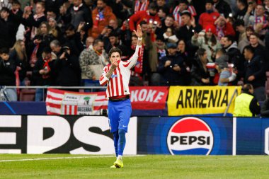 Jose Maria Gimenez, Atletico de Madrid ile Internazionale Milano (Maciej Rogowski / Ball Raw Images) arasındaki Şampiyonlar Ligi faz maçında gol attıktan sonra kutlama yaparken görüldü.)
