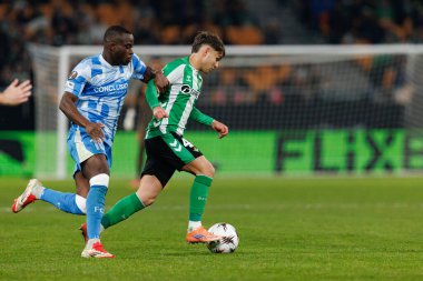 Yoann Cathline and Angel Ortiz seen during UEFA Europa League game between teams of Real Betis Balompie and FC Utrecht (Maciej Rogowski/Ball Raw Images)