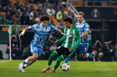 Miguel Rodriguez and Nelson Deossa seen during UEFA Europa League game between teams of Real Betis Balompie and FC Utrecht (Maciej Rogowski/Ball Raw Images)