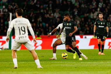 Matheus Reis, Liga Portekiz maçı sırasında Estadio Jose Alvalade 'de Sporting CP ve CF Estrela Amadora (Maciej Rogowski / Ball Raw Images) takımları arasında görüldü.)