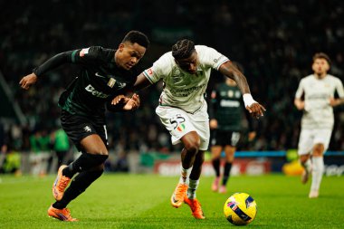 Geny Catamo and Sidny Lopes Cabral  seen during Liga Portugal game between teams of Sporting CP and CF Estrela Amadora  at Estadio Jose Alvalade (Maciej Rogowski/Ball Raw Images)