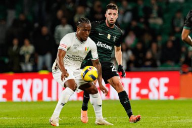 Jovane Cabral and Goncalo Inacio  seen during Liga Portugal game between teams of Sporting CP and CF Estrela Amadora  at Estadio Jose Alvalade (Maciej Rogowski/Ball Raw Images)