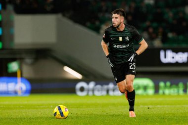 Goncalo Inacio, Liga Portekiz maçı sırasında Estadio Jose Alvalade (Maciej Rogowski / Ball Raw Images) takımları arasında Sporting CP ve CF Estrela Amadora arasında görüldü.)