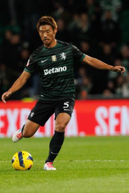   Hidemasa Morita seen during Liga Portugal game between teams of Sporting CP and CF Estrela Amadora  at Estadio Jose Alvalade (Maciej Rogowski/Ball Raw Images)