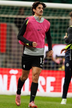   Francisco Trincao, Liga Portekiz maçı sırasında Estadio Jose Alvalade 'de Sporting CP ve CF Estrela Amadora (Maciej Rogowski / Ball Raw Images) takımları arasında görüldü.)