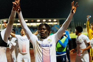 Isaac James, Liga Portekiz maçı sırasında Estadio Belediyesi Rio Maior 'da Casa Pia ve FC Alverca takımları arasında görüldü (Maciej Rogowski / Ball Raw Images)