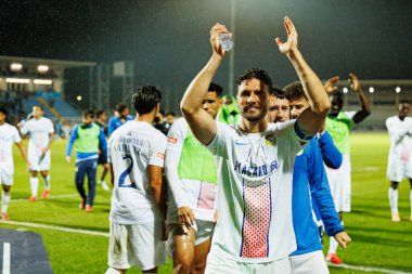 Sergi Gomez, Liga Portekiz maçı sırasında Estadio Belediyesi Rio Maior 'da Casa Pia ve FC Alverca takımları arasında görüldü (Maciej Rogowski / Ball Raw Images)