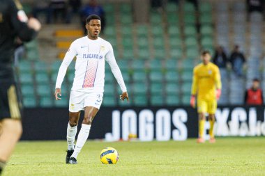 Julian Jose Martinez, Liga Portekiz maçı sırasında Estadio Belediyesi Rio Maior 'da Casa Pia ve FC Alverca takımları arasında görüldü (Maciej Rogowski / Ball Raw Images)