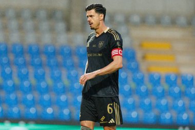 Jose Fonte, Liga Portekiz maçı sırasında Estadio Belediyesi Rio Maior 'da Casa Pia ve FC Alverca takımları arasında görüldü (Maciej Rogowski / Ball Raw Images)