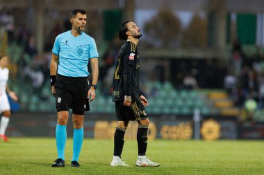 Ricardo Baixinho ve Sebastian Perez, Liga Portekiz maçı sırasında Estadio Municipal Rio Maior 'daki Casa Pia ve FC Alverca takımları arasında görüldü (Maciej Rogowski / Ball Raw Images)