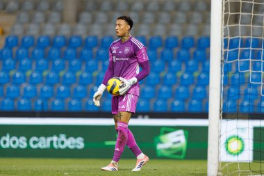 Patrick Sequeira, Liga Portekiz maçı sırasında Estadio Belediyesi Rio Maior 'daki Casa Pia ve FC Alverca takımları arasında görüldü (Maciej Rogowski / Ball Raw Images)