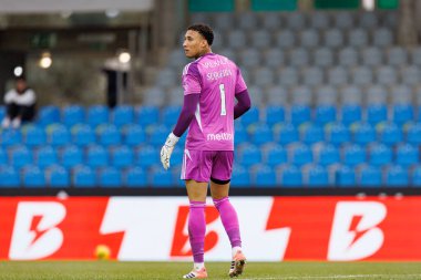 Patrick Sequeira, Liga Portekiz maçı sırasında Estadio Belediyesi Rio Maior 'daki Casa Pia ve FC Alverca takımları arasında görüldü (Maciej Rogowski / Ball Raw Images)