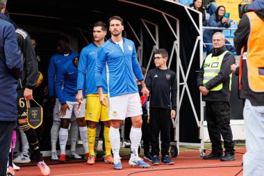 Sergi Gomez, Liga Portekiz maçı sırasında Estadio Belediyesi Rio Maior 'da Casa Pia ve FC Alverca takımları arasında görüldü (Maciej Rogowski / Ball Raw Images)
