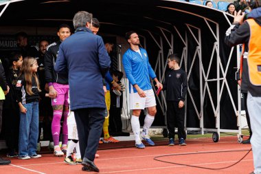 Sergi Gomez, Liga Portekiz maçı sırasında Estadio Belediyesi Rio Maior 'da Casa Pia ve FC Alverca takımları arasında görüldü (Maciej Rogowski / Ball Raw Images)