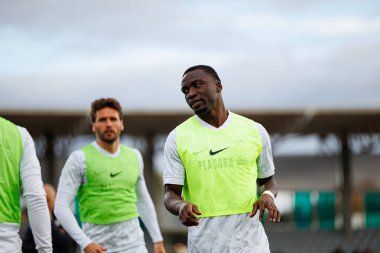 Sabit Abdulai, Liga Portekiz maçı sırasında Estadio Belediyesi Rio Maior 'daki Casa Pia ve FC Alverca takımları arasında görüldü (Maciej Rogowski / Ball Raw Images)