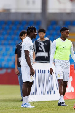 Isaac James, Liga Portekiz maçı sırasında Estadio Belediyesi Rio Maior 'da Casa Pia ve FC Alverca takımları arasında görüldü (Maciej Rogowski / Ball Raw Images)