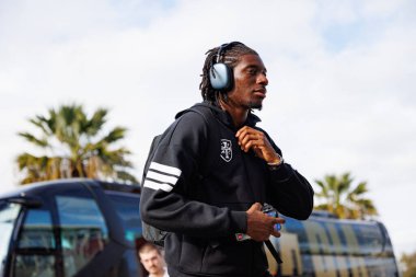 Kelian Nsona, Liga Portekiz maçı sırasında Estadio Belediyesi Rio Maior 'da Casa Pia ve FC Alverca takımları arasında görüldü (Maciej Rogowski / Ball Raw Images)