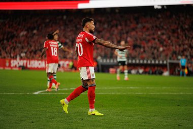 Nicolas Otamendi, Liga Portekiz maçında SL Benfica ve Sporting CP (Maciej Rogowski / Ball Raw Images) arasında görüldü)